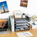 Gugsey 5‑Tray Mesh File Drawer Organizer