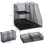 Mesh File Pen Organizer 2‑Tier Drawer