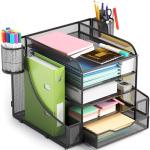 EVOOMI 5‑Tier Mesh Desk Organizer