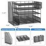 Gugsey 5‑Tray Mesh File Drawer Organizer