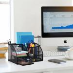 Comix 7‑Compartment Mesh Pen Pencil Holder