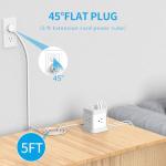 FDTEK Flat Plug 4AC 3USB Power Strip