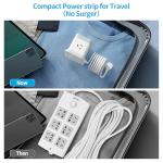 FDTEK Flat Plug 4AC 3USB Power Strip
