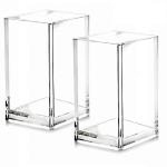 2‑Pack Clear Acrylic Pen & Brush Holders