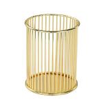 Gold Metal Pen & Makeup Brush Holder