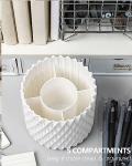 Lebenrich 5‑Slot Rotating Pen Organizer White