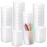 Weekgrat 30‑Pack Transparent Matte Pen Cups