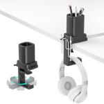 KDD 3‑in‑1 Clamp‑On Headphone & Pen Holder