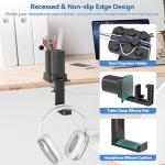 KDD 3‑in‑1 Clamp‑On Headphone & Pen Holder