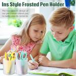 Weekgrat 30‑Pack Transparent Matte Pen Cups