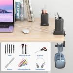 KDD 3‑in‑1 Clamp‑On Headphone & Pen Holder