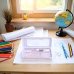 Pink Compass Protractor Set