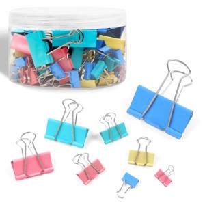 Joyberg: 125 pc Assorted Colored Binder Clips