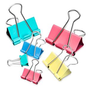 Assorted: 100 pc Multi-Size Binder Clip Set