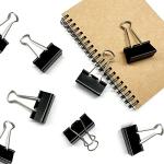 DSTELIN: 24 pc 1.6″ Black Binder Clips