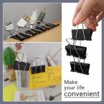 DSTELIN: 24 pc 1.6″ Black Binder Clips