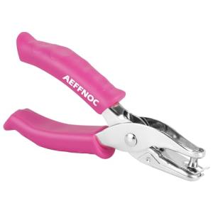 AEFFNOC: 6‑Sheet ¼″ Hole Punch, Soft Grip