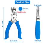 Handheld: ¼″ Hole Punch, Blue Soft‑Grip