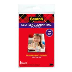 Scotch: 5 ct 4.3×6.3″ Self‑Sealing Laminating