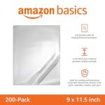 AmazonBasics: 200 ct 9×11.5″ 3 mil Pouches