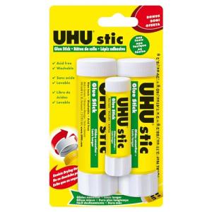 UHU Solvent‑Free Washable Glue Stic, 40 g × 2 + Bonus
