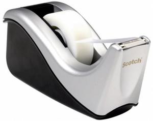 Scotch Desktop Tape Dispenser, Silvertech
