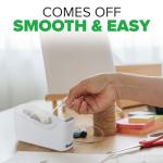 Scotch Tape Dispenser, White + ¾″×350″ Tape