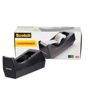 Scotch Classic Desktop Dispenser, 1″ Core, Black