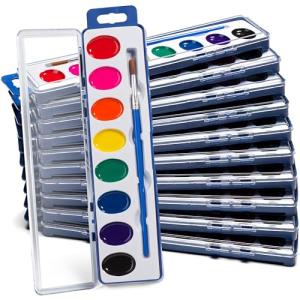 Bedwina 12‑Pack, 8‑Color Washable Watercolor Set
