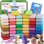 QMay 50‑Color Air‑Dry Clay Starter Kit + Tools
