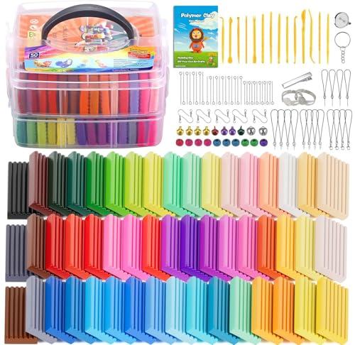 CiaraQ 50-color oven bake polymer clay starter kit