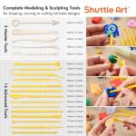 Shuttle Art 82‑Color Polymer Clay Kit + Tools