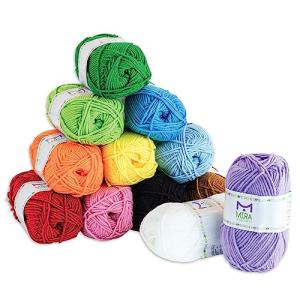 Mira 12‑Skein Acrylic Yarn Kit, 1312 yd