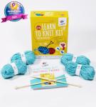 CraftLab Knitting Kit – Yarn, Needles & Guide