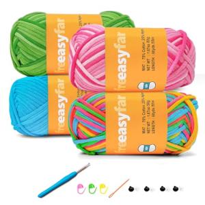 FREEASYFAR 4‑Skein Beginner Yarn Kit + Tools