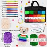 105‑Piece Crochet Kit, 2000 yd Yarn + Hooks