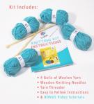 CraftLab Knitting Kit – Yarn, Needles & Guide