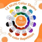 Yinsun 12‑Skein Mini Acrylic Yarn Set