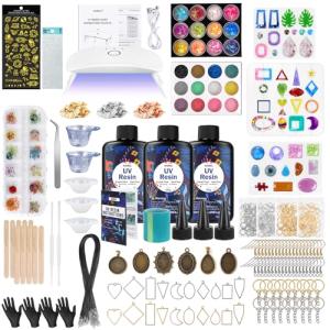 KISREL UV Crystal Resin Jewelry Kit + Light