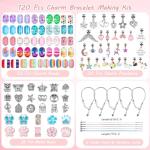 UFU 120‑Piece Mermaid Charm Bracelet Kit