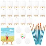 20‑Pack 4×4 Mini Canvas & Easel Painting Kit