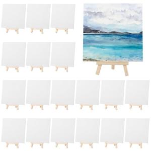 MotiMind 36‑Pack 6×6 Mini Canvas & Easel Kit
