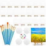 Gdotmely 20‑Pack Mini Canvas & Easel Kit