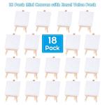 Cridoz 18‑Pack Mini Canvas & Easel Kit
