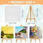Mimorou 32‑Pack 3×3 Mini Canvas & Easel Kit