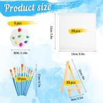 Gdotmely 20‑Pack Mini Canvas & Easel Kit