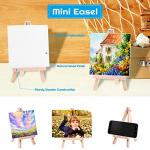 Cridoz 18‑Pack Mini Canvas & Easel Kit