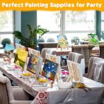 Mimorou 32‑Pack 3×3 Mini Canvas & Easel Kit