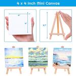 Cridoz 18‑Pack Mini Canvas & Easel Kit