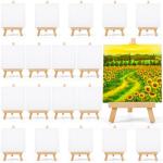 Gdotmely 18‑Pack Mini Canvas & Easel Kit
